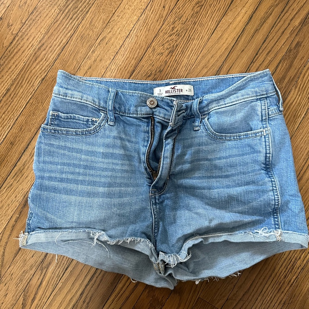 Hollister Women's Light Blue Jean Shorts
